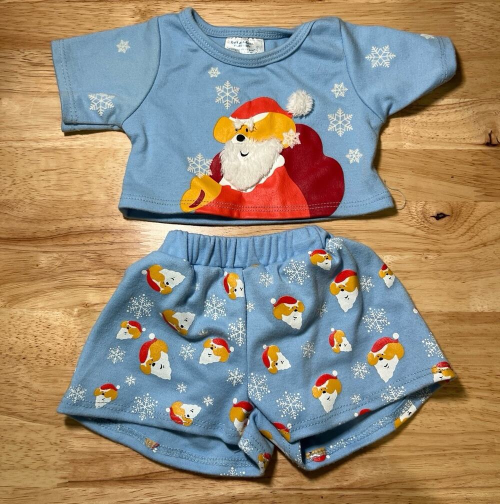 Build a Bear Workshop BABW Vintage Christmas Santa Bear Pajama Set Vintage